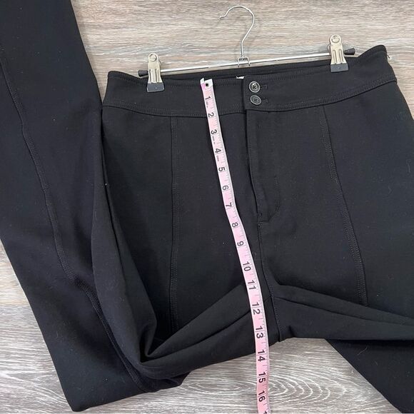 Anthropologie maeve‎ black slit front flare ponte knit pants high rise - Picture 7 of 7